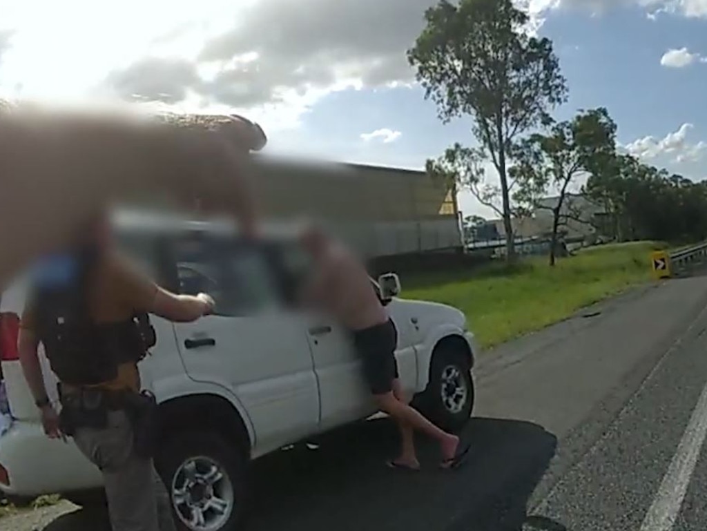 A half-naked man was intercepted on a highway. Picture: Qld Police Service