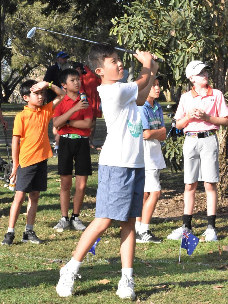 Gold Coast player Louis Ludi in the shootout at the Rockhampton Golf Club in the lead-up to the US Kids Golf Foundation Australian Open being played on September 27 and 28.