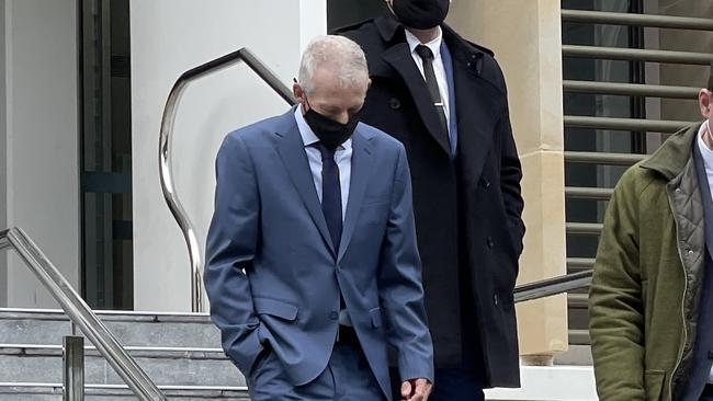 Justin Brian Birkbeck exiting Wollongong Local Court on Tuesday. Picture: Dylan Arvela