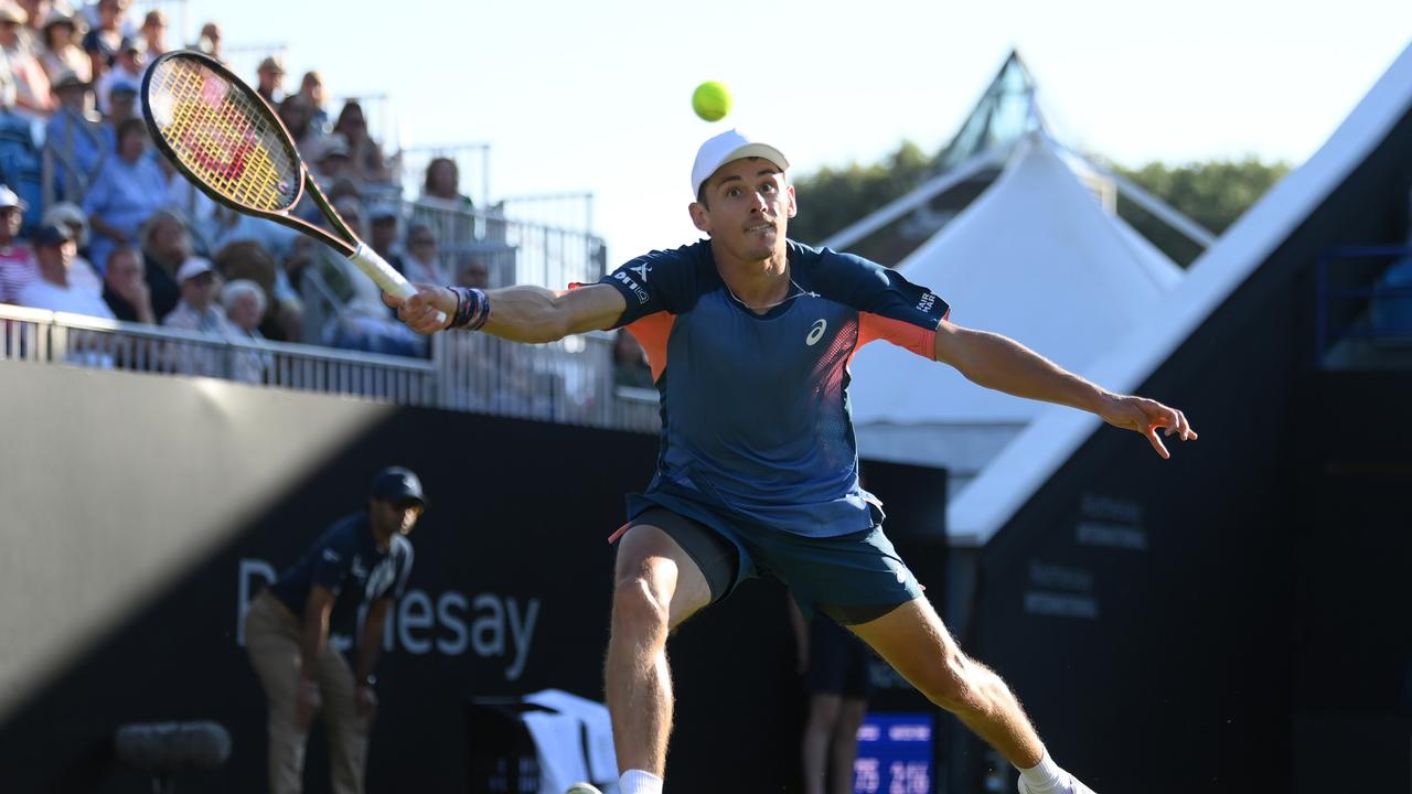 Alex de Minaur won last year’s Eastbourne title and is hoping to go back-to-back. Picture: Getty Images