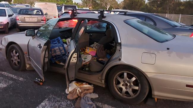 A car parked at the ferry terminal. Picture: Facebook