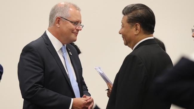 28/06/2019  Australian Prime Minister Scott Morrison meets with President Xi Jinping during the G20 in Osaka, Japan on June 28, 2019.  Picture: Adam Taylor Adam Taylor/PMO