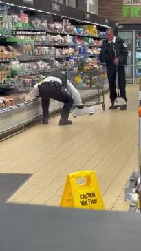 Wild thing cops pull out of supermarket fridge