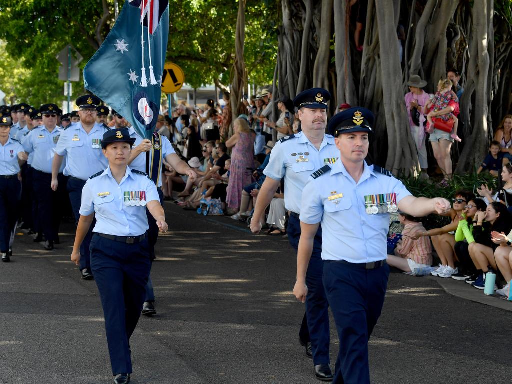 Anzac Day 2025. Strand parade in Townsville. Wing Commander Luke Headley. Picture: Evan Morgan