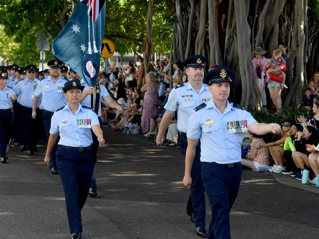 Anzac Day 2025. Strand parade in Townsville. Wing Commander Luke Headley. Picture: Evan Morgan
