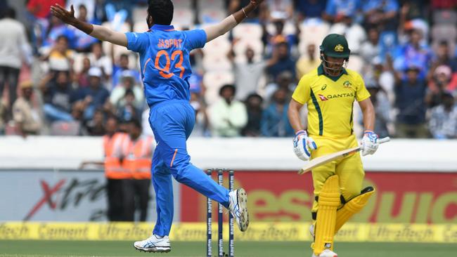 Jasprit Bumrah tormented Australia — and Aaron Finch in particular — in the recent home summer.