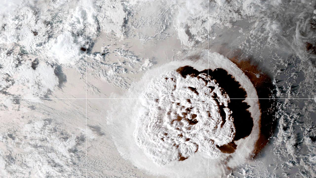 NASA satellite photo shows the ‘Atombi bomb’ eruption of the Hunga-Tonga-Hunga-Haa'pai volcano in Tonga. Photo: AFP/NASA.