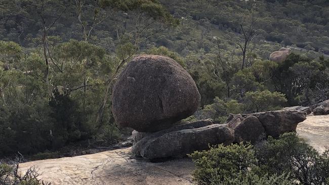 A boulder on a slope on the track to Mt Amos. Picture: PHIL YOUNG