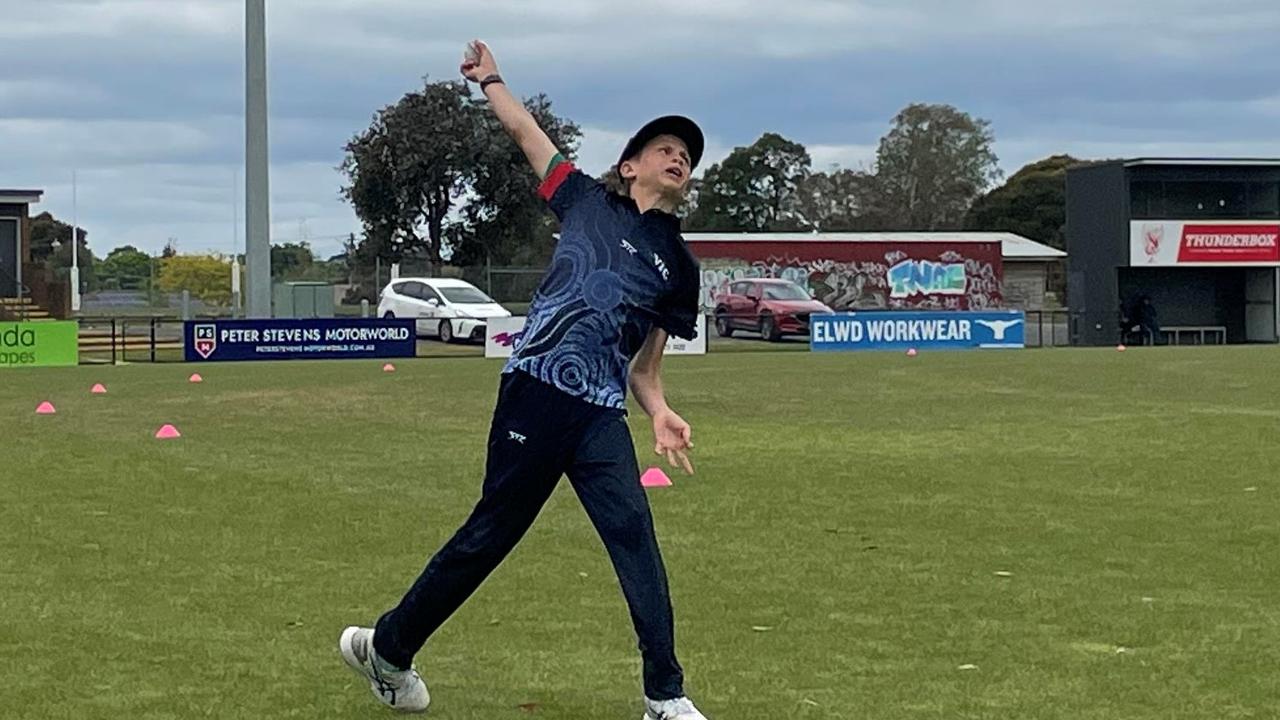 Victoria White bowler Max Darcy. Picture: Shane Jones.