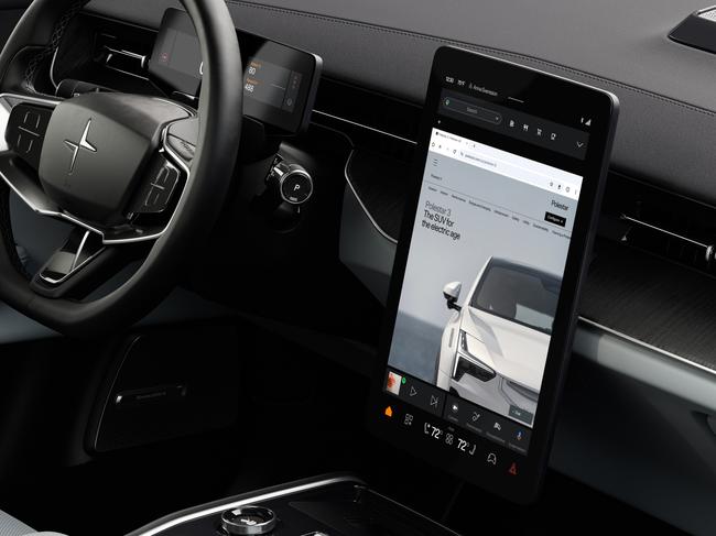 A Polestar 3, which has Google built into its infotainment system.