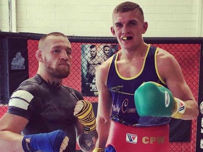 Brisbane's Conor Wallace with UFC star Conor McGregor. Picture: Supplied