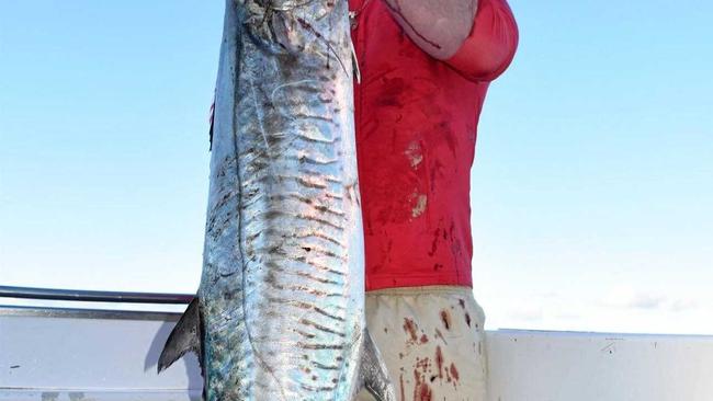 WHAT A CATCH! Jake Day with his "catch of a lifetime" Spanish mackerel that he landed between Rainbow Beach and Fraser Island. Picture: Contributed