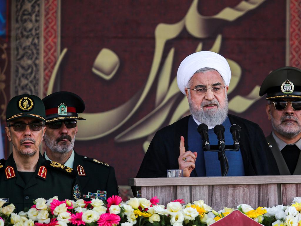 President Hassan Rouhani warned the US to “stay away” from the region. Picture: AFP