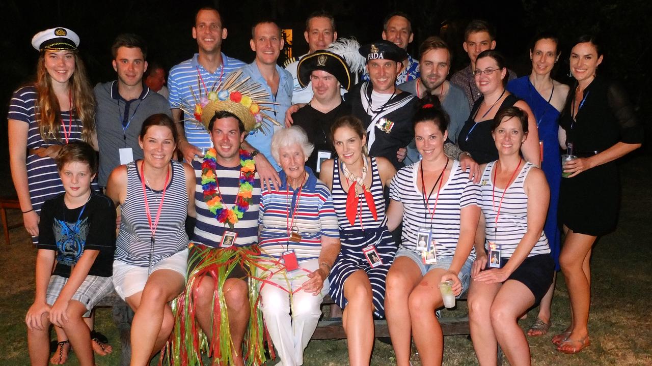 Helen Foster with many of her grandchildren at her 90th birthday party. Photo: contributed