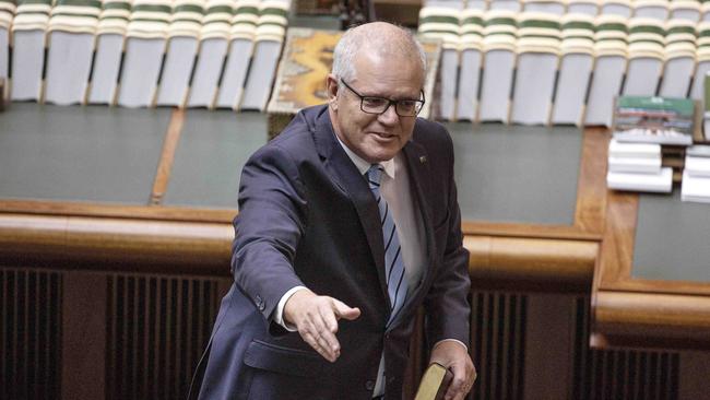 Former prime minister Scott Morrison is keeping himself busy inside parliament and outside. Picture: Gary Ramage