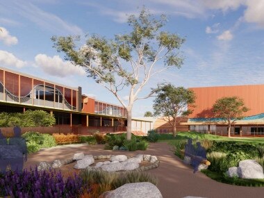 AutoCAD render of the new Warriappendi school campus at Thebarton. Picture: Supplied