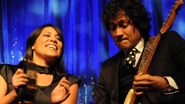 Singer Kate Ceberano with her musician brother Phil. Picture: Supplied