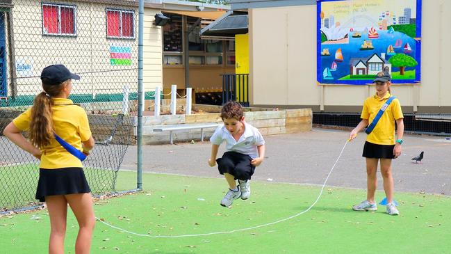 Classes such as reading now join PE in outdoor areas.