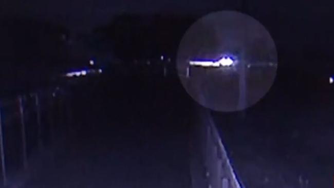 CCTV obtained by 7NEWS of a car after shots were fired in a drive-by in Virginia overnight. Picture: 7NEWS