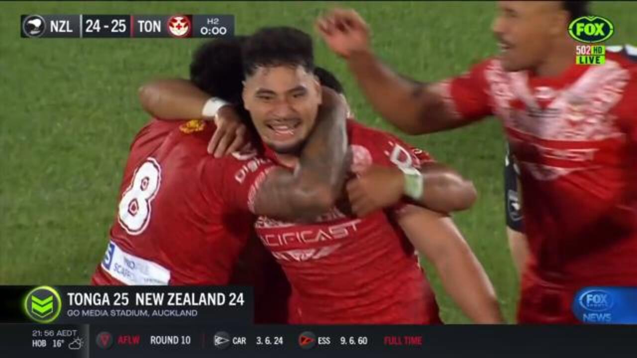 Tonga upset Kiwis to advance to final