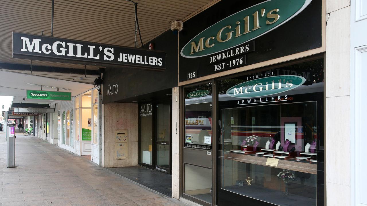 McGill's Jewellers in Ryrie Street, Geelong. Picture: Alan Barber