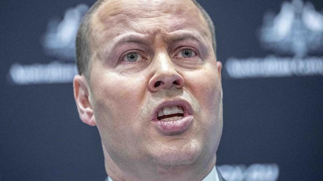 Treasurer Josh Frydenberg in Canberra on Thursday. Picture: Gary Ramage