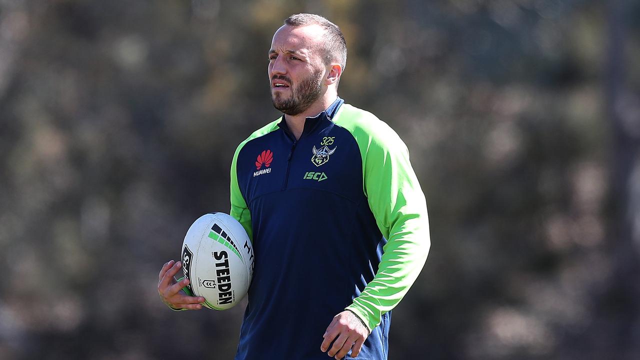 Raiders skipper Josh Hodgson was not at training on Tuesday. Picture: Kym Smith