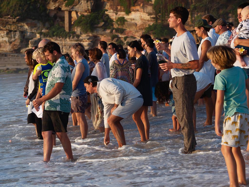 Annalise Braakensiek Memorial held at Bondi Beach around 6am Wednesday January 16 Image Picture: Monique Harmer