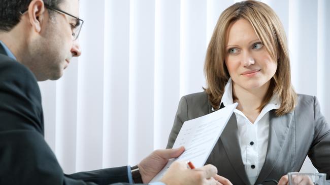 Woman and man during an employment interview. (Pic: Thinkstock)