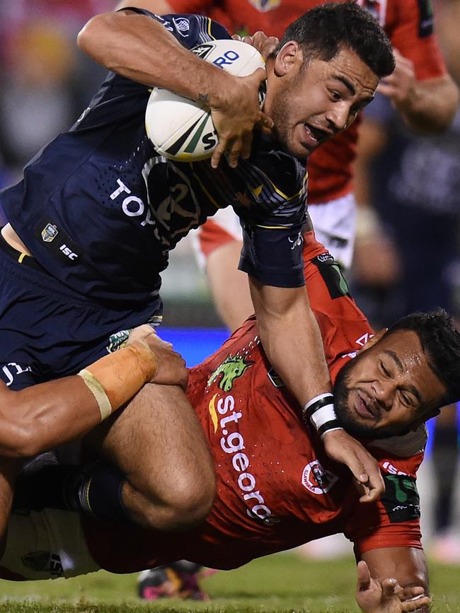 Jahrome Hughes played just one NRL game for the Cowboys. Picture: AAP Image/Dean Lewins