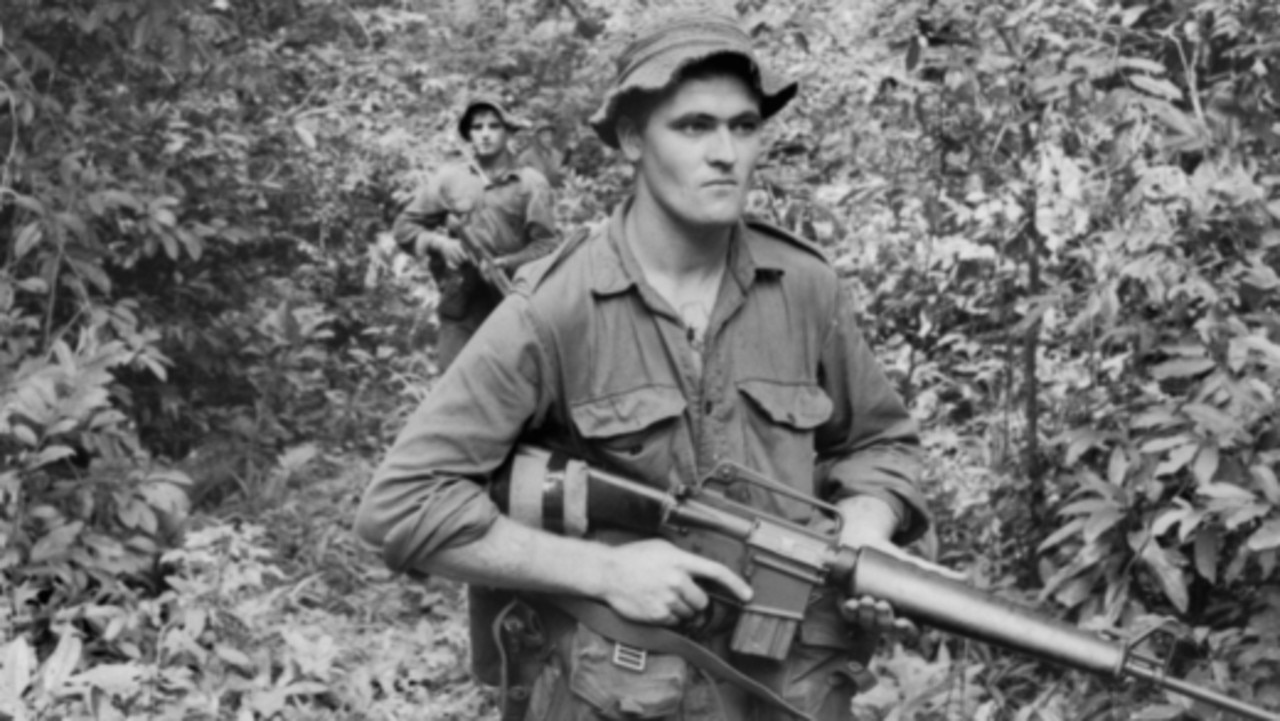 Sapper Eric Thompson of Yuina, NSW, as he moves through jungle south-east of the 1st Australian Task Force (1ATF) base at Nui Dat during Operation Atherton, January 17, 1969. The operation was aimed at clearing a Viet Cong controlled area. Sapper Thompson was one of several engineers attached to 2RAR /NZ (ANZAC). Picture: Australian War Memorial