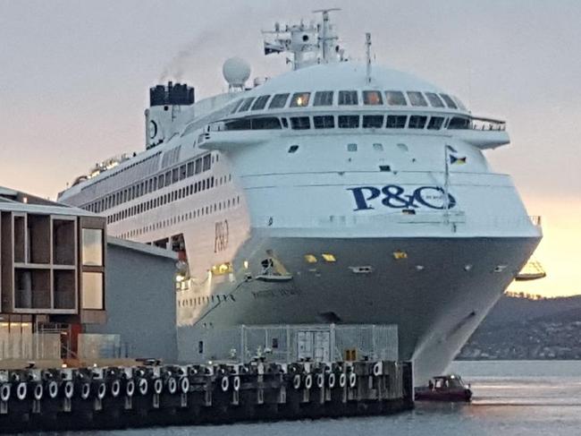 P&amp;O’s Pacific Jewel docked at Macquarie Wharf.