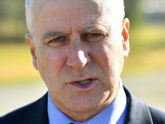 Deputy Prime Minister Michael McCormack speaks to the media during a press conference in Verdun, Adelaide, Friday, July 13, 2018. (AAP Image/David Mariuz) NO ARCHIVING