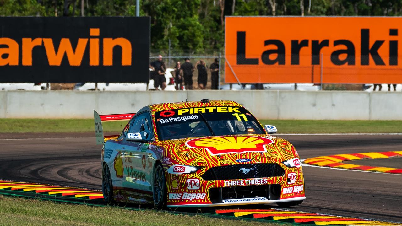 DARWIN, AUSTRALIA - JUNE 17: (EDITORS NOTE: A polarizing filter was used for this image.) Anton de Pasquale driver of the #11 Shell V-Power Racing Ford Mustang during the Darwin Triple Crown round of the 2022 Supercars Championship Season at Hidden Valley Raceway on June 17, 2022 in Darwin, Australia. (Photo by Daniel Kalisz/Getty Images)