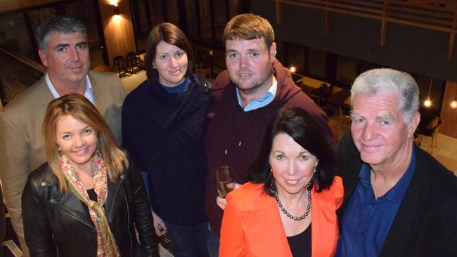 The Garvie family – Justin, Wendy, Diana, Nathan, Lyn and Bruce - celebrate the soft opening of the Royal on 99.