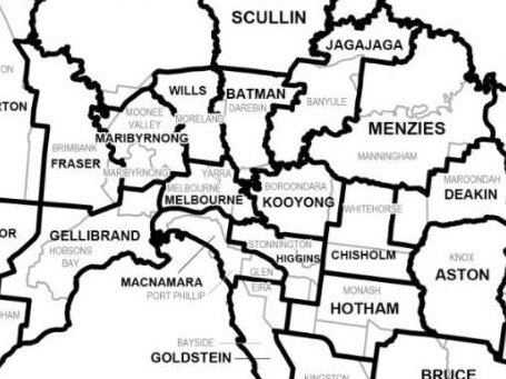 Proposed commonwealth electoral divisions. Source: AEC