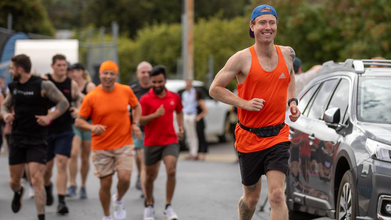 The personal struggle driving Hobart man to run 110 marathons