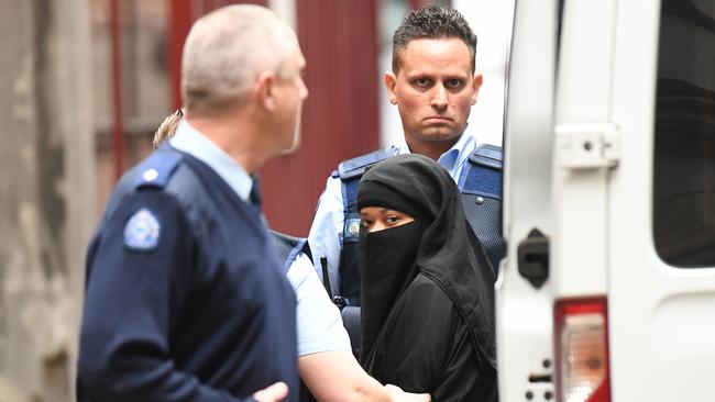 Momena Shoma arriving at the Supreme Court in June 2019, where she was sentenced for a previous terror attack on her homestay host. Picture: AAP Image/Erik Anderson