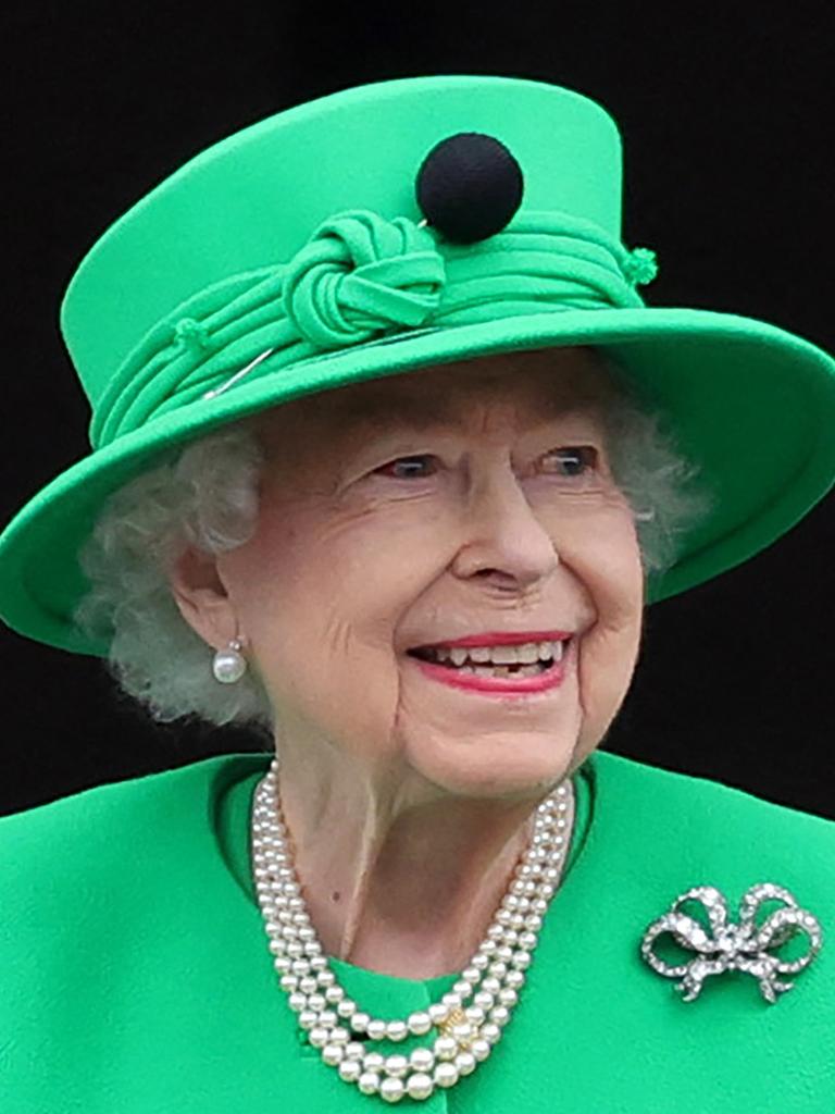 The monarch smiled and waved at the crowds gathering below. Picture: Chris Jackson/AFP