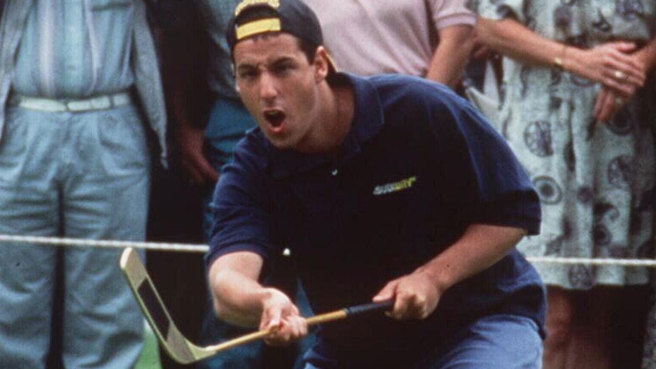 Adam Sandler in  "Happy Gilmore" Aug 1996 movies film scene actor headshot