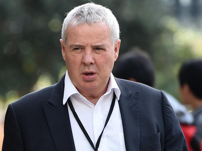 Australian Olympic Committee media Director Mike Tancred,  arrive to address the media in Sydney, Tuesday, June 21, 2016. Australian Paralympian Liesl Tesch and a team physiotherapist were robbed of their bicycles at gunpoint in Rio de Janeiro yesterday.  (AAP Image/Dan Himbrechts) NO ARCHIVING