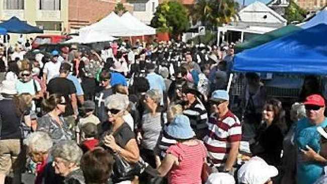 PACKED: Crowds wander the Maclean Community Markets.PHOTO: CONTRIBUTED