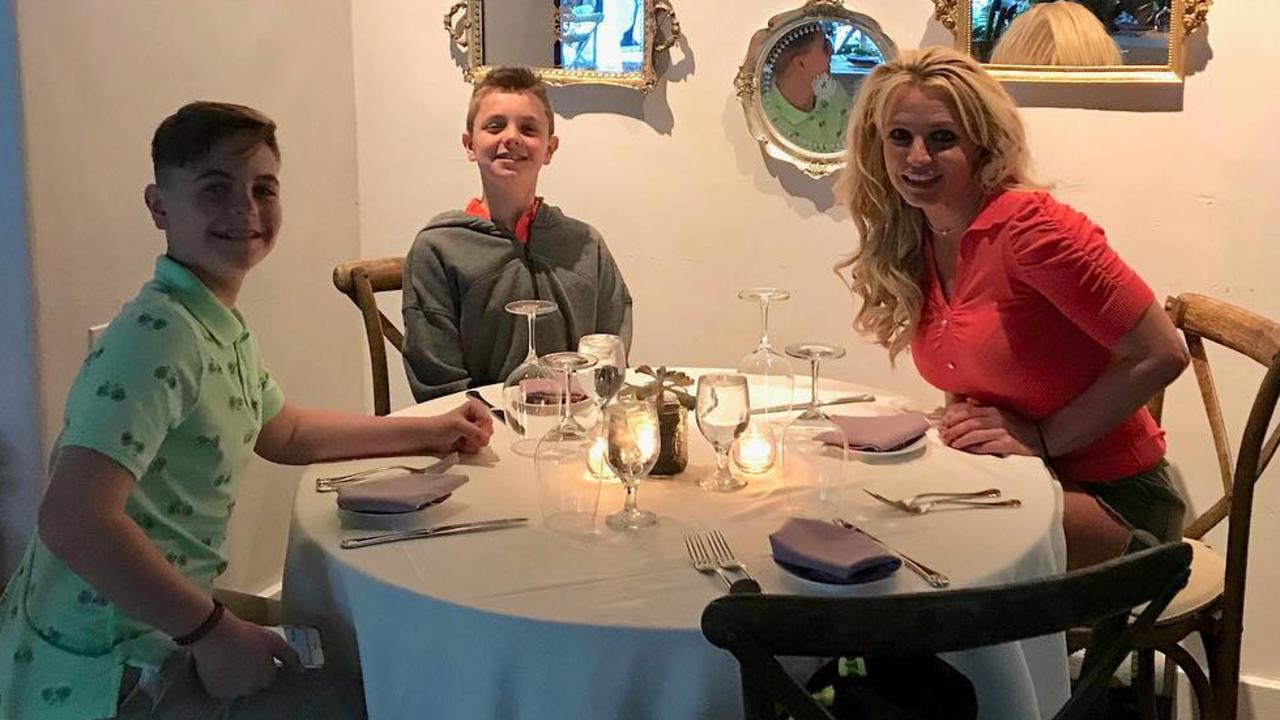 Britney with her two boys.