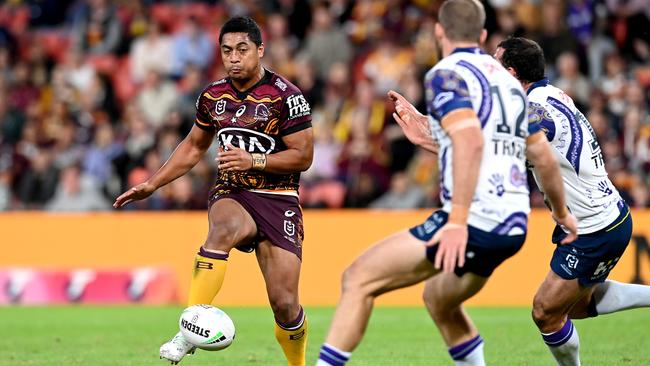 Anthony Milford had a night to forget against the Storm. Picture: Bradley Kanaris/Getty Images