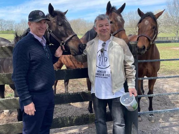 American racehorse owner John Stewart (right).