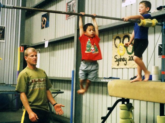 Chris Remkes’ his first day of gym. Picture: Calum Robertson