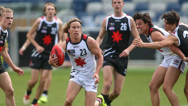 Jack Bytel (centre) is considered one of Calder Cannons’ best draft prospects. Picture: Pat Scala.