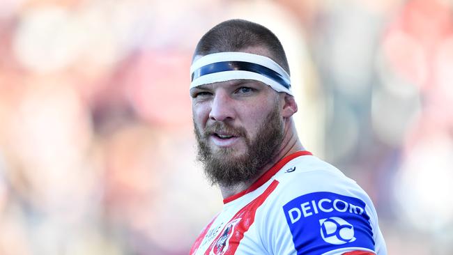 Josh McGuire is over playing the role of pantomime villain. Credit: NRL Images.