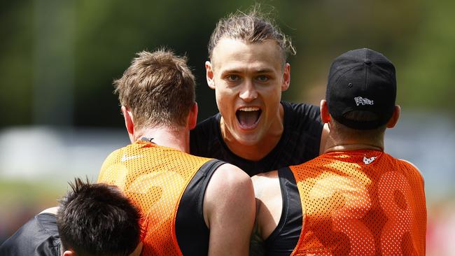 The Pies have been put through their paces in tough conditions. Picture: Getty Images