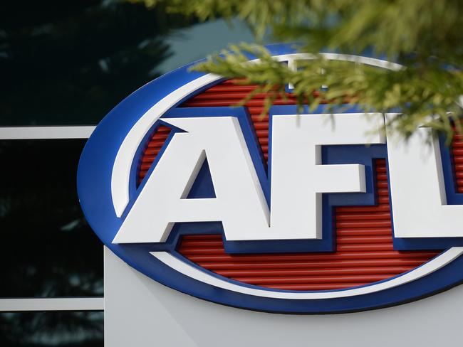 Signage at AFL House in the Docklands precinct of Melbourne, Victoria, on Thursday, September 21, 2017. (AAP Image/Mal Fairclough) NO ARCHIVING, EDITORIAL USE ONLY